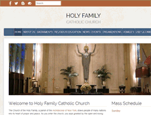 Tablet Screenshot of churchholyfamily.org